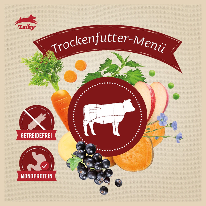 Menü-Trockenfutter Rind