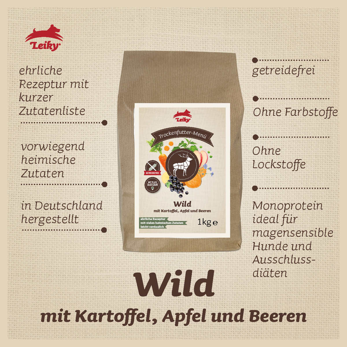 Menü-Trockenfutter Wild