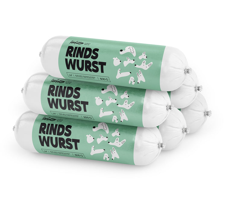 Monatspaket 30x800g Rind mit Haferflocken, Zucchini und Karotte (24Kg)